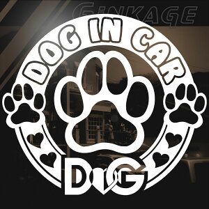 DOG IN CAR Iׂ錢  XebJ[   I[i[ObY XebJ[ pE}[N TCYF14cm×15cm JbeBO  VGbg 킢  XebJ[  V[  G  pi  h
