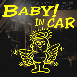 Ԃ񂪏Ă܂ XebJ[ baby in car TCYF18cm×19cm JbeBO xr[CJ[ XebJ[   L[XwO LN^[