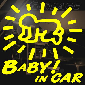 Ԃ񂪏Ă܂ XebJ[ baby in car TCYF16cm×16cm L[XwO qĂ܂ lC  S^] XebJ[ }} hCo[ V[
