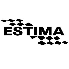 TOYOTA トヨタ エスティマ メーカー ロゴ 名入れ かっこいい 3M 外装 高耐光 カッティングシート ステッカー スポーツ ドレスアップ パーツ アクセサリー 枠サイズ：4cm×10cm ： 左側用 ※ 転写式 デカール タイプ ステッカー