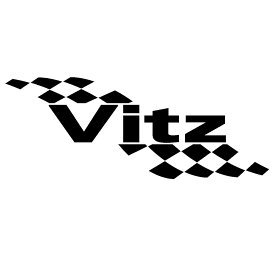 TOYOTA トヨタ ヴィッツ メーカー ロゴ 名入れ かっこいい 3M 外装 高耐光 カッティングシート ステッカー スポーツ ドレスアップ パーツ アクセサリー 枠サイズ：8cm×20cm ： 左側用 ※ 転写式 デカール タイプ ステッカー