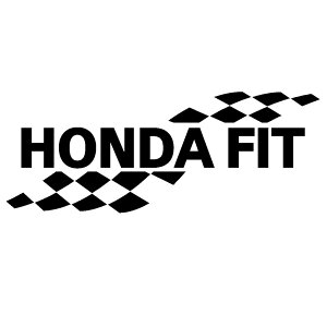 HONDA ホンダ フィット メーカー ロゴ 名入れ かっこいい 3M 外装 高耐光 カッティングシート ステッカー スポーツ ドレスアップ パーツ アクセサリー 枠サイズ:4cm×10cm : 右側用 ※ 転写式 デ