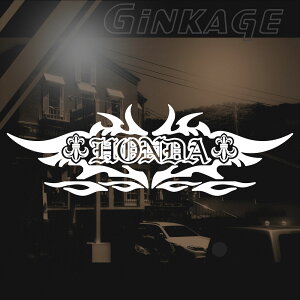 バイク スクリーン ステッカー HONDA ホンダ ロゴ エンブレム かっこいい トライバル オールドイングリッシュ デザイン 3M 強粘着 カッティングシート バイク 外装 パーツ ドレスアップ 装飾