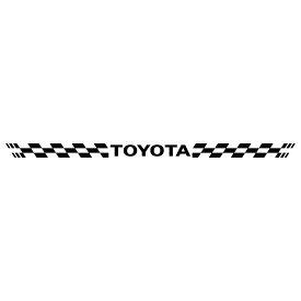 ステッカー トヨタ TOYOTA 車 レーシング スポーツ チェッカー エンブレム 枠サイズ：3cm × 48cm （3M社製 強粘着 カッティング シート）