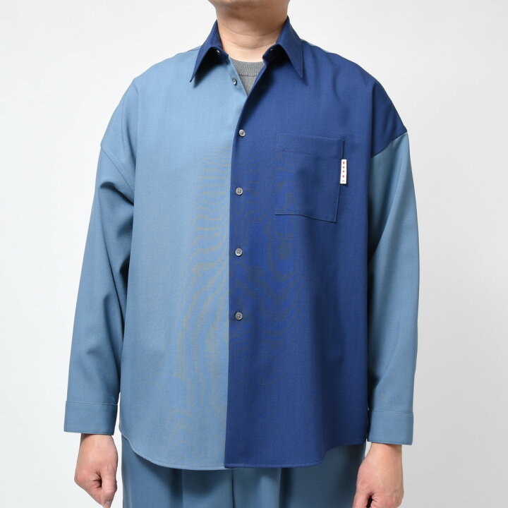 楽天市場】MARNI（マルニ）ウールトロピカルカラーブロックシャツ 