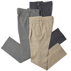 IGARASHI TROUSERS（五十嵐トラウザーズ）ウールフレスコソリッド2プリーツサイドアジャスターテーパードパンツ IGT/2OUTP/M6500-21519 13031200187