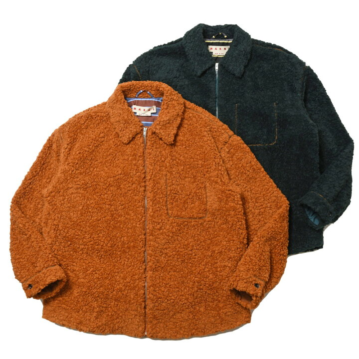 楽天市場】MARNI（マルニ）アクリルポリエステルボアジップアップ 