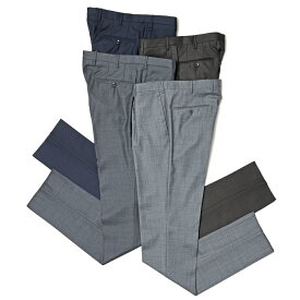 INCOTEX（インコテックス）SLIM FIT SUPER100'sウールシャークスキン1プリーツテーパードパンツ 1T0031-1010A 13032200052