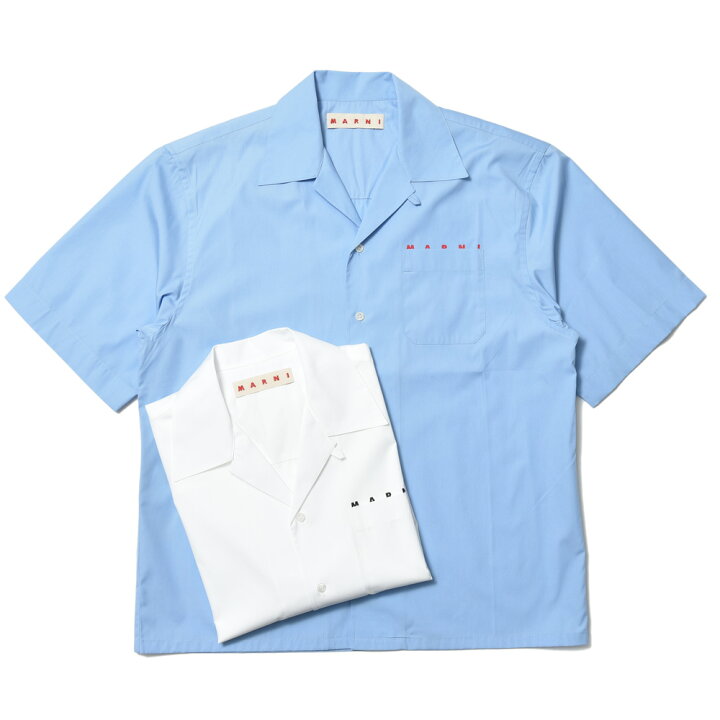 楽天市場】MARNI（マルニ）コットンポプリンオープンカラーロゴS/S 