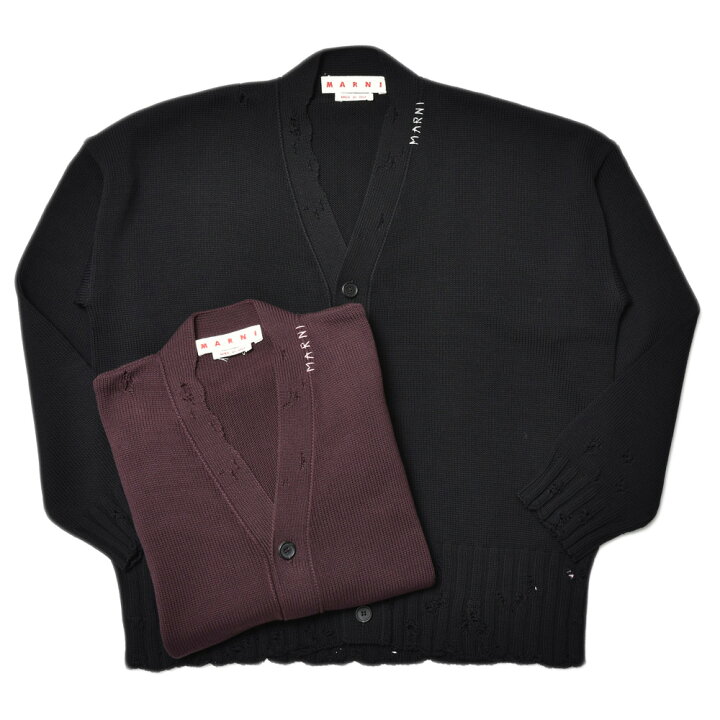 楽天市場】【S40】MARNI（マルニ）コットンダメージニットカーディガン  