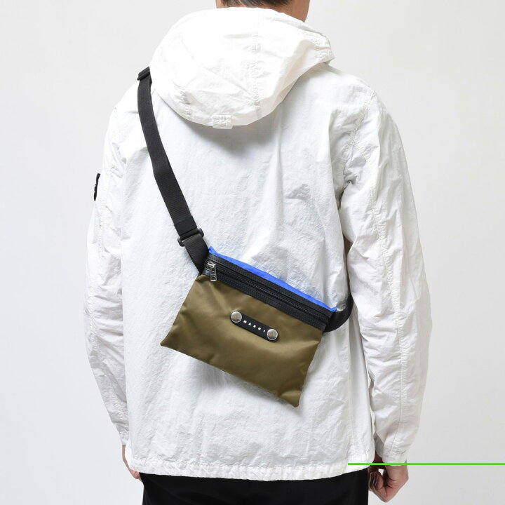 楽天市場】MARNI（マルニ）ナイロンアクリルバイカラーサコッシュ 