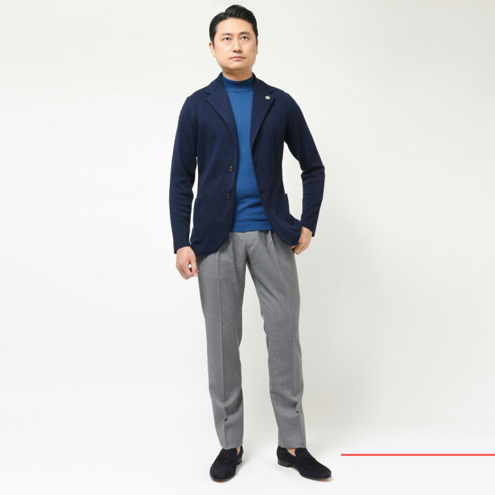 楽天市場】LARDINI（ラルディーニ）コットンミラノリブソリッドニット 