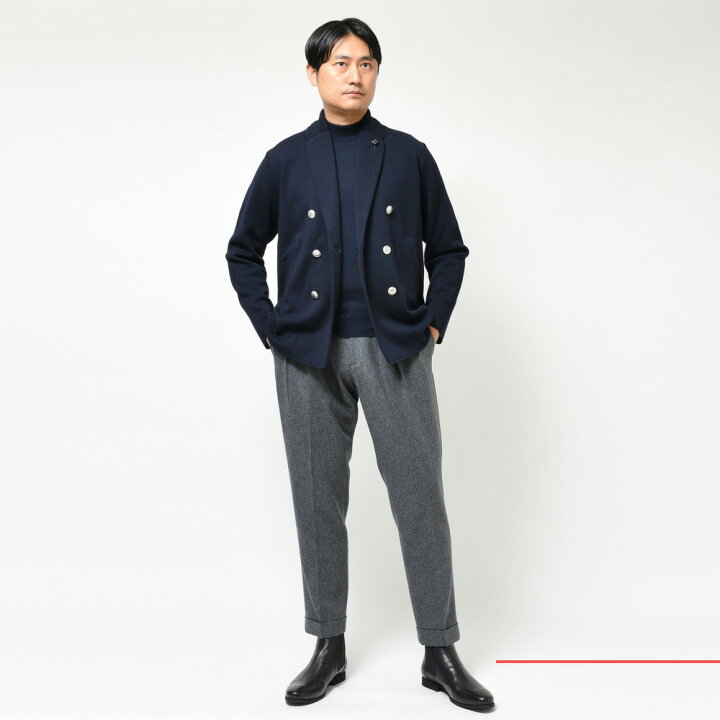 楽天市場】LARDINI（ラルディーニ）ウールミラノリブダブルブレスト 