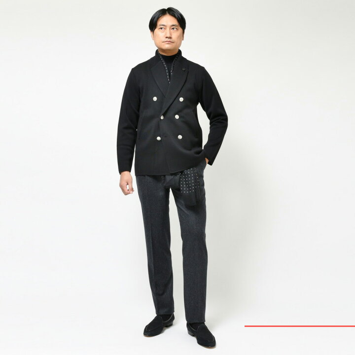 楽天市場】LARDINI（ラルディーニ）ウールミラノリブダブルブレスト 