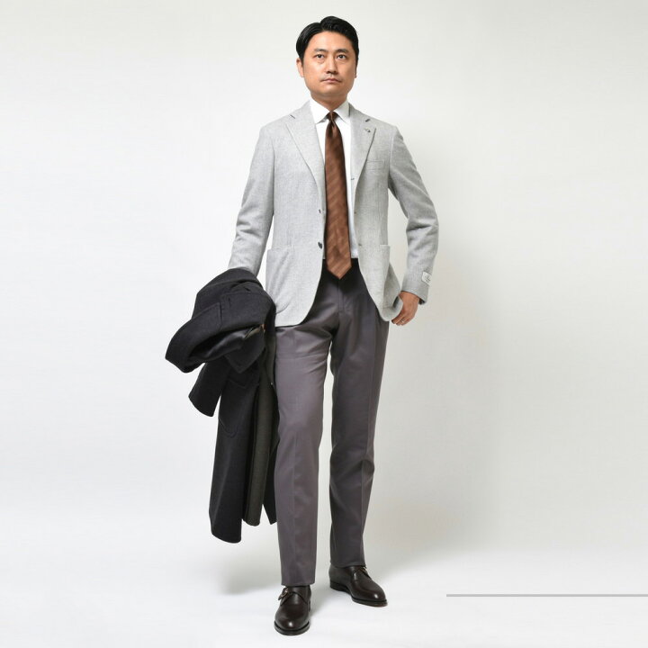 楽天市場】Belvest（ベルベスト）カシミアライトツィードヘリンボーン 