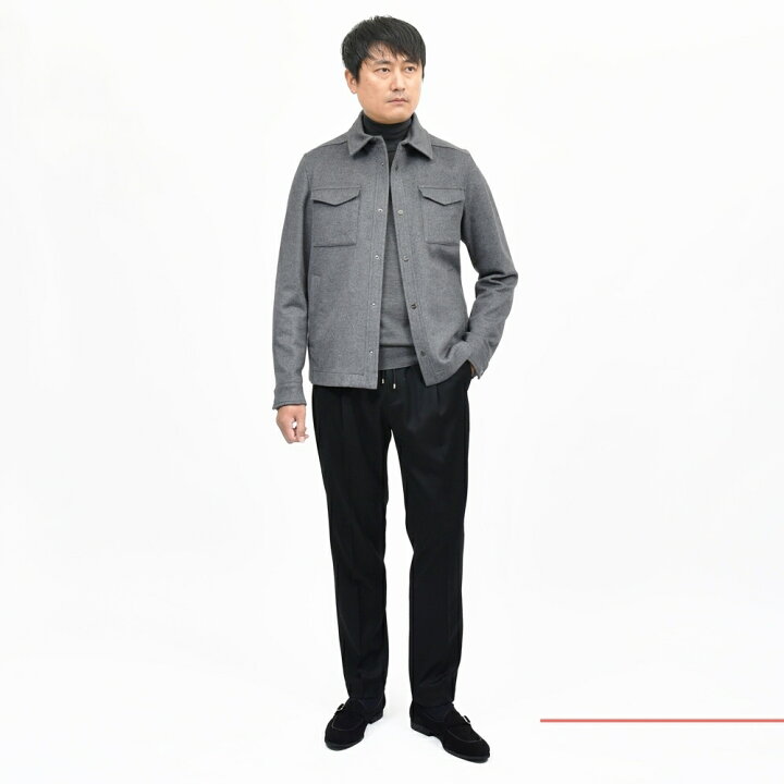 楽天市場】HERNO（ヘルノ）ウールカシミアフランネルシャツブルゾン 