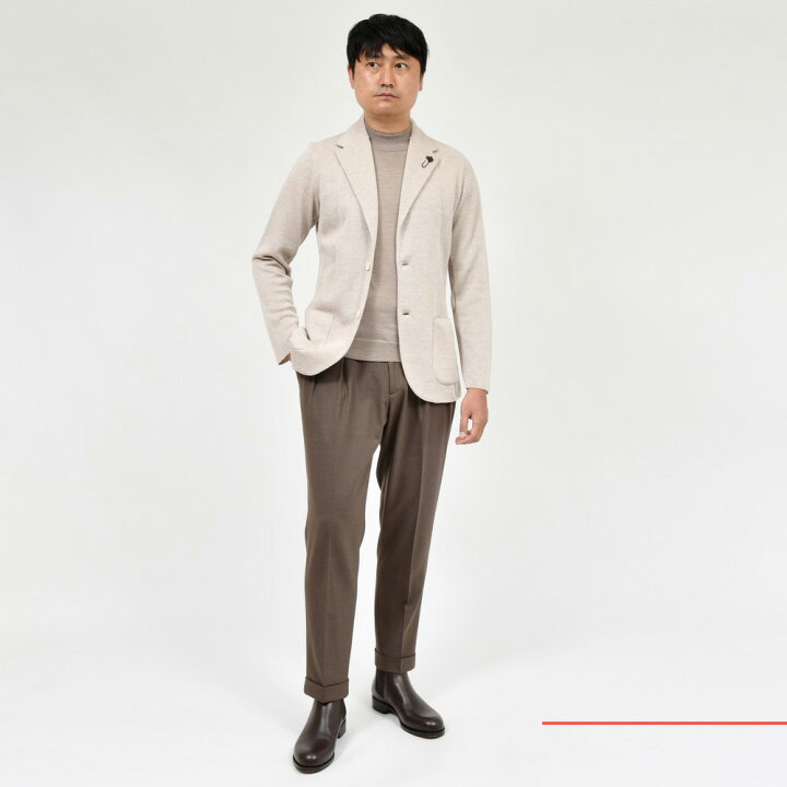 楽天市場】LARDINI（ラルディーニ）ウールミラノリブニットジャケット 