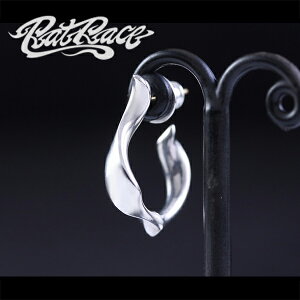 RAT RACE ラットレース 怪火フレアフープピアス シルバーピアス 片耳 1P 左耳用 フレア ピアス メンズ 炎 火 ハーフフープピアス フープピアス 片耳用 リングピアス フープ シルバー925 男性用