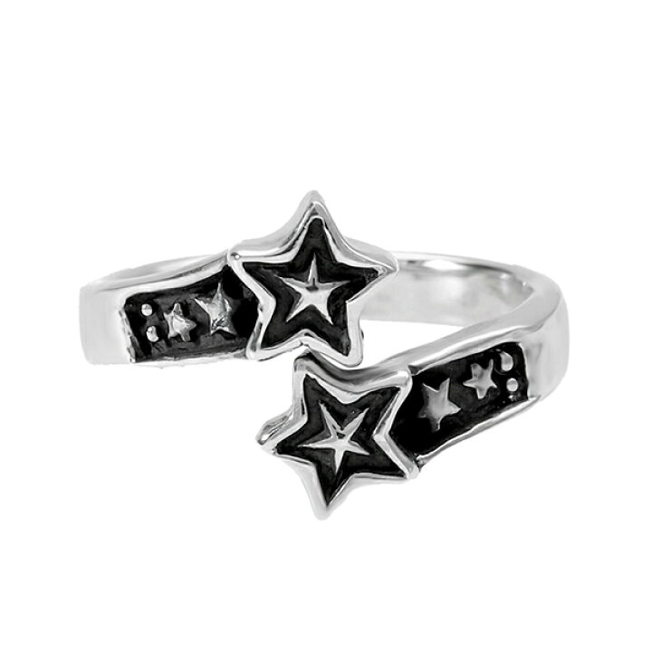 楽天市場】スター シルバー リング フリーサイズ 17号 星 シルバー  