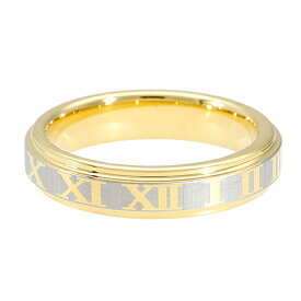 ゴールドカラー ローマ数字 タングステンリング 9号 リング 指輪 タングステン シンプル 数字 時計 金 アクセサリー レディース 女性 シルバーリング 銀指輪 メンズリング レディースリング おしゃれ 記念日 ギフト プレゼント