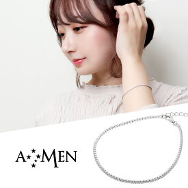 AMEN アメン ジルコニア ライン シルバー テニスブレスレット ブランド ブレスレット キュービックジルコニア シンプル キラキラ きれいめ シルバー925 レディース 女性 彼女 レディースブレスレット シルバーブレスレット 記念日 誕生日 プレゼント 人気 おしゃれ