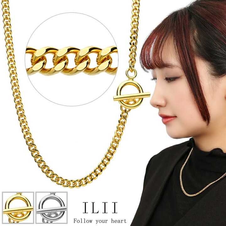 楽天市場】ILII ステンレス マンテル ネックレス 喜平 チェーン 幅3.5