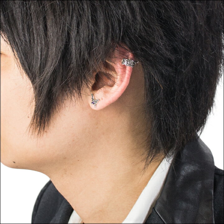 ピアス 黒 シンプル 片耳用 2個 セット クール おしゃれ ローマ数字 ファットチェーンピアス 2個1セット Bts ステンレス A14 Studiodeiure It