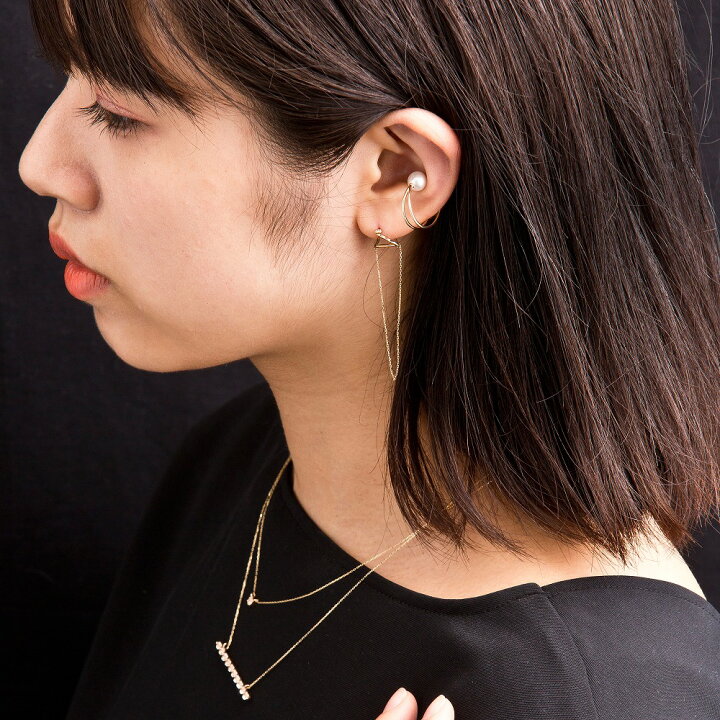 楽天市場 Elenore Jewelry 10金チェーントライアングルピアス エレノアジュエリー モード K10 片耳用 フープピアス ピアス レディース 女性用 耳飾り ゴールド Gold ブランド 日本製 アルテミスクラシック プレゼント 人気 かわいい おしゃれ 新宿 銀の蔵