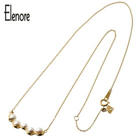 Elenore Jewelry ランダムパールバーネックレス エレノアジュエリー ネックレス チェーン付き シルバー925 金色 真珠 あこや真珠 アコヤ貝 パール 天然パール デコルテ レディース 女性用 ブランド モード 日本製 プレゼント 人気 かわいい おしゃれ