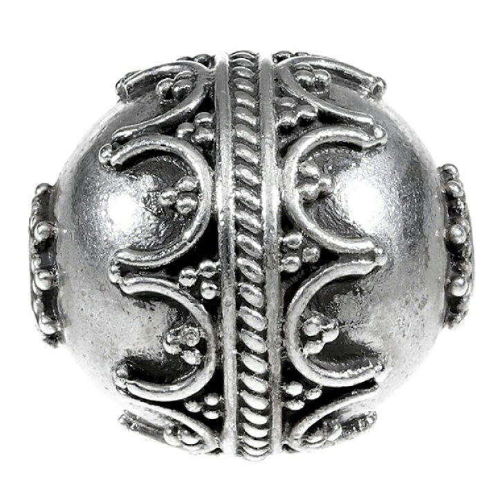 予約販売品 新宿銀の蔵 エスニック ガムランボール 風 シルバー パーツ ビーズ 球 丸玉 1個売り 粒売り バラ売り 925 銀 民族 模様 球体 球形 手芸 Casabianca Ba