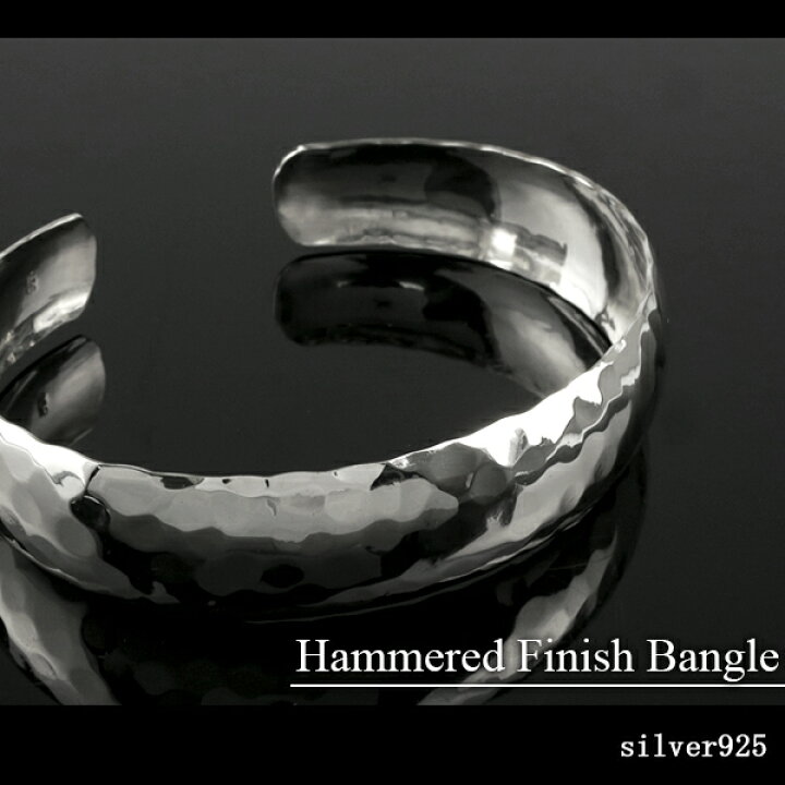 楽天市場】槌目 シルバーバングル 幅1.4cm シルバーアクセサリー 