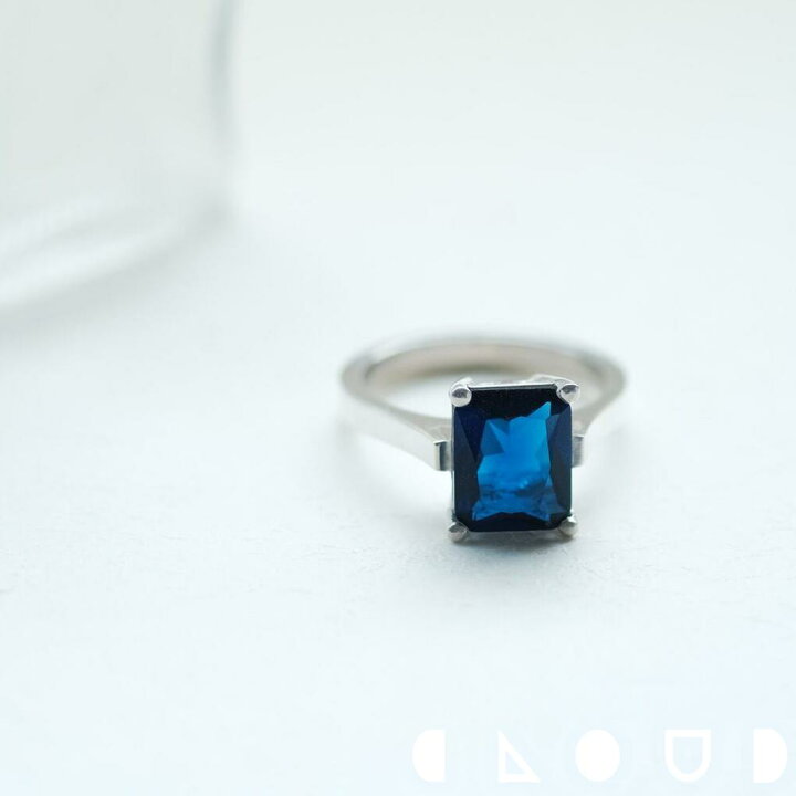 楽天市場】Cloud Jewelry サファイア スクエア リング シルバー925 