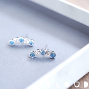 Cloud Jewely Blue rainbow ̃A[` sAX CO Vo[925 NEhWG[ ANA} |Xg^Cv ANA O  WG[ ؂₩ Vo[ A[` Zg sAX V