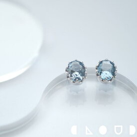 Cloud Jewely 大粒 アクアマリン ピアス イヤリング シルバー925 クラウドジュエリー シルバー 美しい ジュエリー 爪留 ブック マリン ポストタイプ ピアス アクアマリンピアス 大粒 金具 シルバー925 クラウン 爽やか イヤリング リング ブック型 アクアマリン アクア