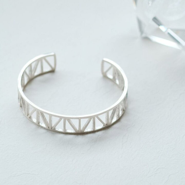楽天市場】Cloud Jewelry 幾何学 透かし バングル シルバー925 