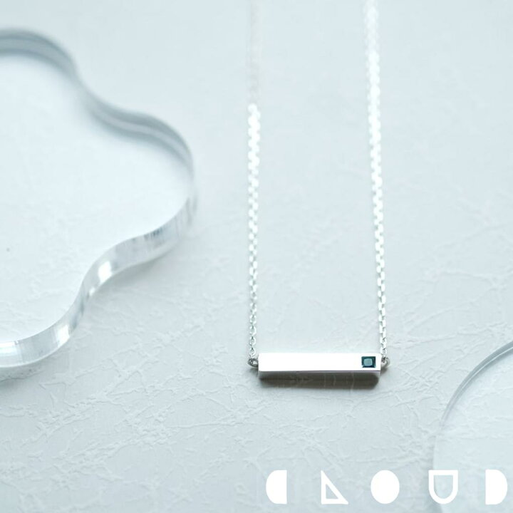 楽天市場】Cloud Jewelry エメラルド バー 両吊 ネックレス シルバー 