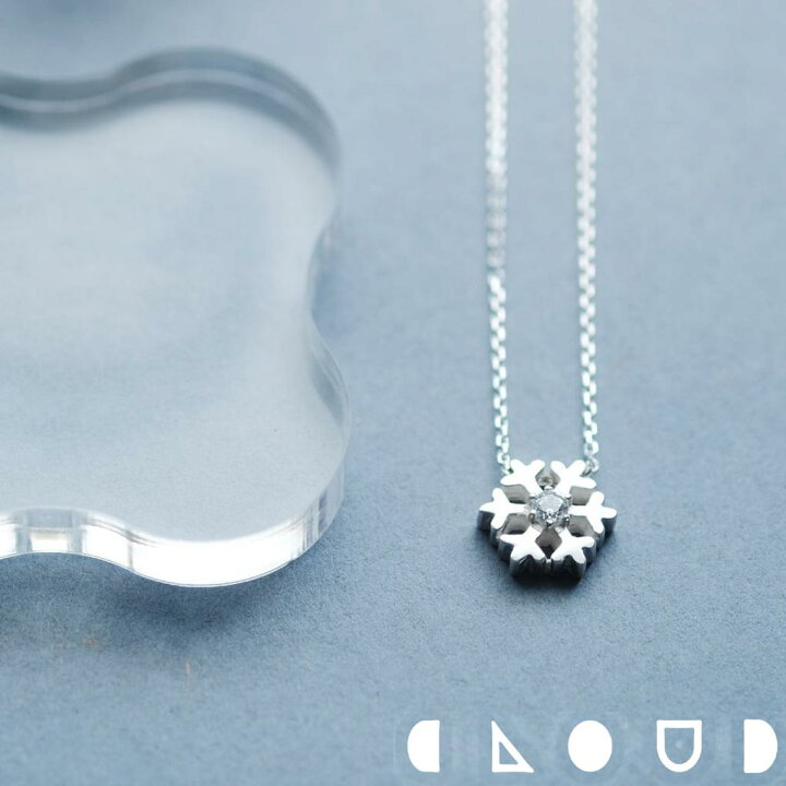 楽天市場】Cloud Jewelry 雪の結晶 中通し ネックレス シルバー925 