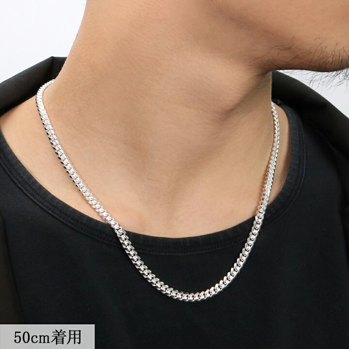 楽天市場】シルバー マイアミキューバンチェーン ネックレス 幅約5.0mm 
