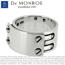 Dr MONROE ドクターモンロー ビスプレートリング 13号～23号 シルバーリング メンズリング 指輪 リング シルバー925 シルバーアクセ メンズ ブランド DRMONROE きれいめ シンプル ユニーク ビス ネジ 鏡面仕上げ 無機質 機械 メカニカル 人気 おしゃれ