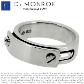 Dr MONROE ドクターモンロー ビスプレートリング 7号～23号 シルバーリング メンズリング 指輪 リング シルバー925 シルバーアクセ メンズ ブランド DRMONROE きれいめ シンプル ユニーク ビス ネジ 鏡面仕上げ 無機質 機械 メカニカル 人気 おしゃれ