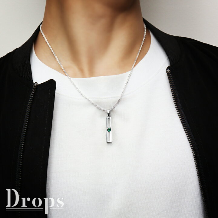 楽天市場】DROPS スリット ライン 一粒 シルバー ネックレス 