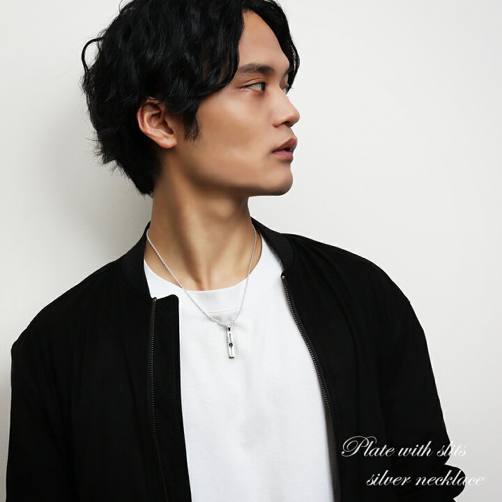 楽天市場】DROPS スリット ライン 一粒 シルバー ネックレス 