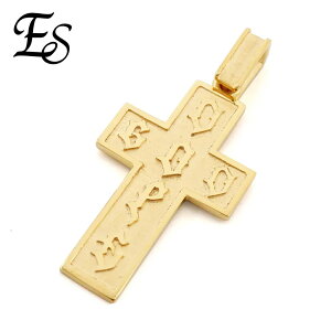 Es K18 God Dope Cross Pendant y_ggbv `F[Ȃ 18 18K S[h NX \ y_g gbv wbh Y j ގ v U NX}X v[g lC   