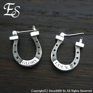 Es Horse Shoe Hoop Pierce Pair / Black Ver n yAsAX 1P Ўp Vo[ 925 ubN yA sAX t[vsAX OsAX z[XV[ Vo[sAX 낢 Jbv l ގ ޏ j
