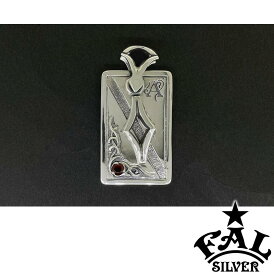 F.A.L インディビジュアルカードダイヤペンダント エフエーエル FAL ネット 手彫り ラウンド ガーネット シンプル アクセント ダイヤペンダント スライド トランプ 写真 存在感 スライ スート ペンダント チェーン ダイヤ 刻印 繊細 ハード ビジュアル ラウンドカット