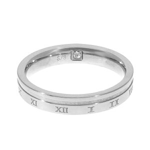 4mm幅 クロック リング 17号 ローマ数字 数字 時間 時計 サージカルステンレス 金属アレルギーフリー 指輪 シンプル さりげない 鏡面 細身 定番 引っ掛からない 恋人 彼女 彼氏 レディース メ
