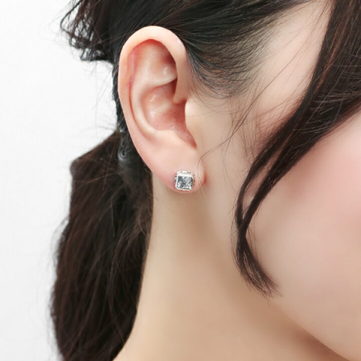 楽天市場】HEART OF CONCEPT スクエア ジルコニア ペアピアス 1P 片耳 