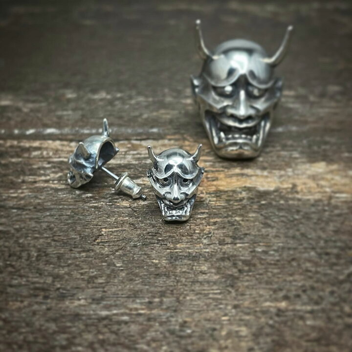 楽天市場】聖 HIJIRI 般若面のピアス Noh mask “Han-nya” earrings 2P 