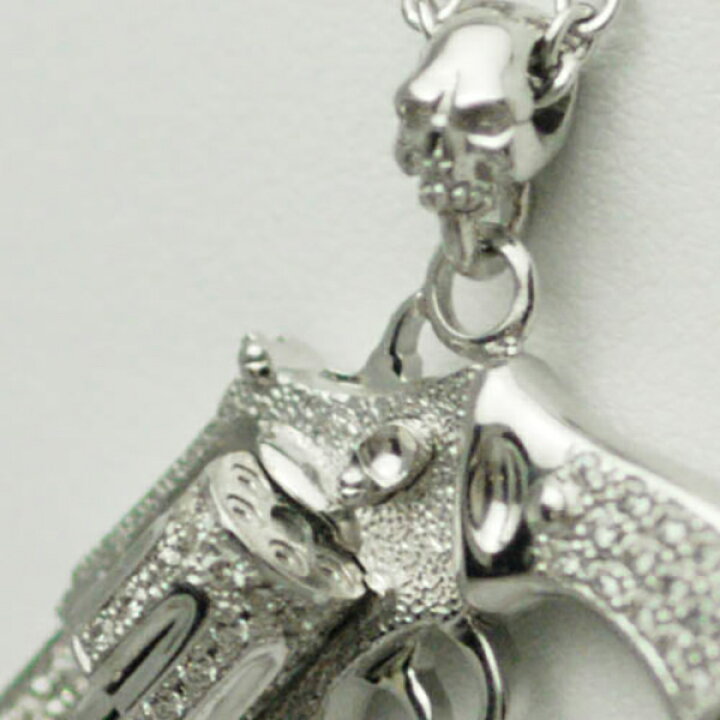 楽天市場】K-SMITH スカル & 銃 ネックレス シルバーアクセサリー 