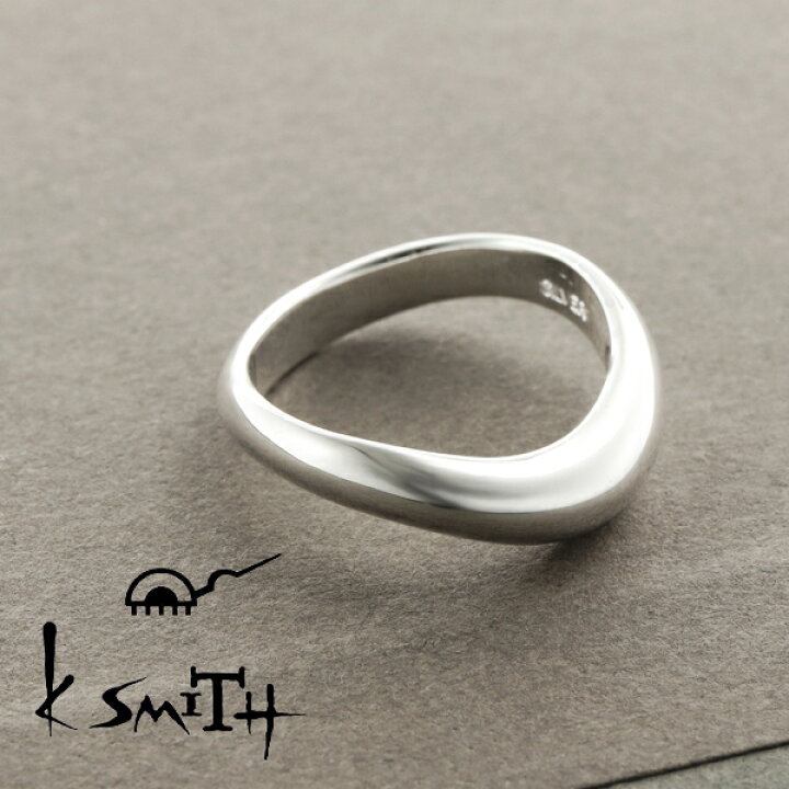 楽天市場】K-SMITH シンプル V字 カーブ リング 7〜13号 シルバー  